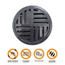 Ver imagem 2 de Ralo Grelha Anti-inseto Automático Inteligente Redondo 10x10cm Banheiro Lavatório Preto Abs