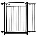 Ver imagem 2 de Portão para Pet Aramado com Prolongador 10cm Preto Aço Mix