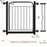 Portão para Pet Aramado com Prolongador 10cm Preto Aço Mix - 4