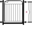 Ver imagem 3 de Portão para Pet Aramado com Prolongador 10cm Preto Aço Mix