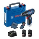 Ver imagem 1 de Parafusadeira/Furadeira Bosch Com Impacto 12 V GSR 120-LI com Maleta + 2 Baterias + 21 Acessórios Bi