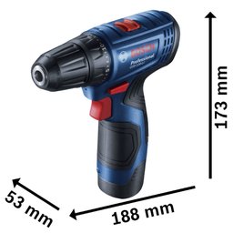 Parafusadeira/Furadeira Bosch Com Impacto 12 V GSR 120-LI com Maleta + 2 Baterias + 21 Acessórios Bi - 5