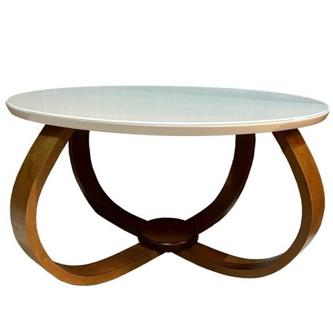 Mesa de Centro Bella 60x35 (pé Cebola) Vidro