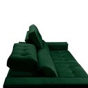 Ver imagem 3 de Sofa Retratil Reclinavel 2 Lugares 2,10 Vitória Veludo Verde Lansofbr