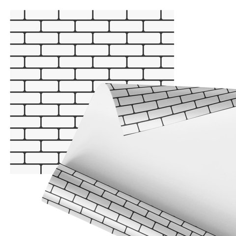 Papel de Parede Adesivo Tijolo Fundo Preto Minimalista 2,80m
