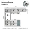 Ver imagem 3 de Armário de Cozinha Completa 270 cm Branco/Cinza Lux Madesa 10