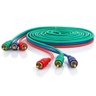 Cabo Video Componente Azul Verde Vermelho Blindado 1.8m 3rca - 6