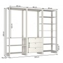 Ver imagem 2 de Closet Modulado 3 Peças com 2 Cabideiros 3 Gavetas e 10 Nichos Yes Branco