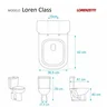 Assento Sanitário Poliéster Loren Class Branco para vaso Lorenzetti - 3