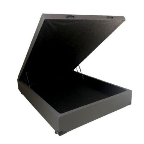Cama Box Baú Casal Sintético Cinza