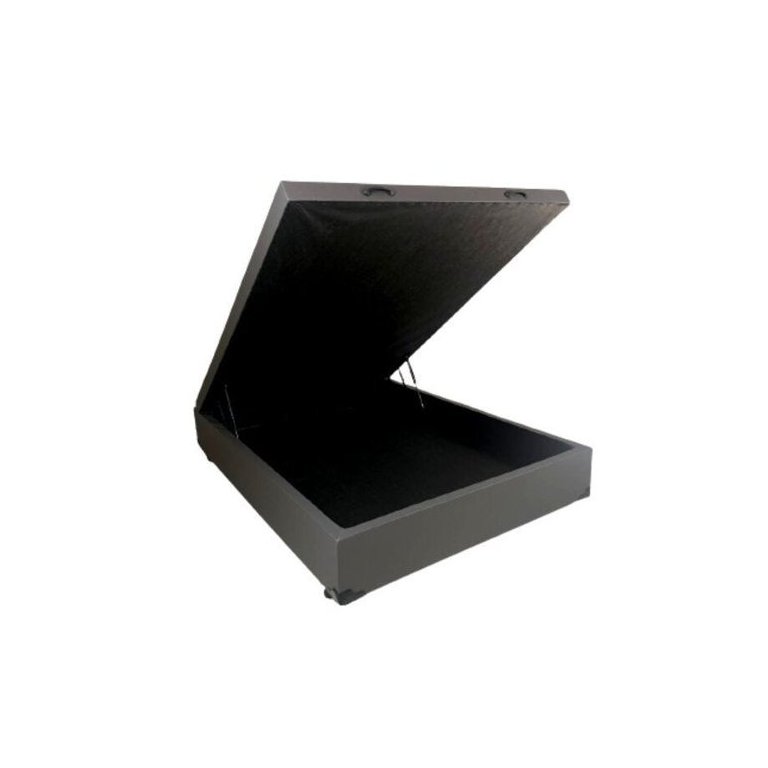 Cama Box Baú Casal Sintético Cinza