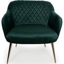 Ver imagem 3 de Kit 2 Poltronas Jade Pés Palito Gold Veludo Verde - Casaepoltrona