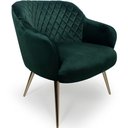 Ver imagem 2 de Kit 2 Poltronas Jade Pés Palito Gold Veludo Verde - Casaepoltrona