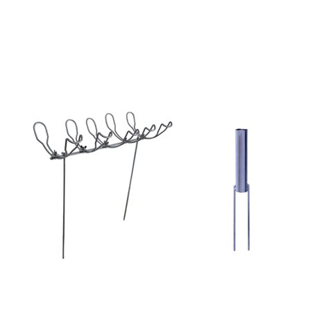 Suporte Para 5 Varas De Pesca E Suporte De Guarda-Sol Chão
