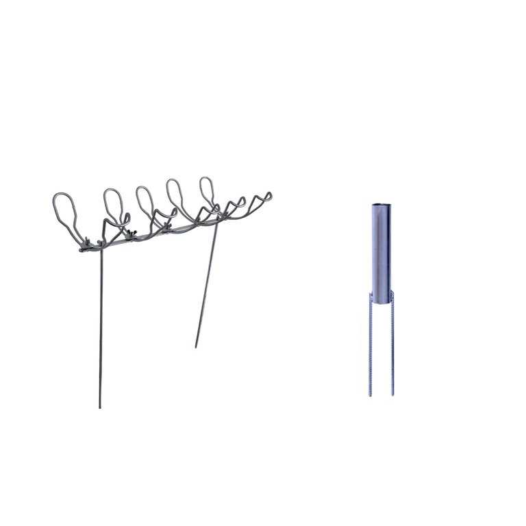 Suporte Para 5 Varas De Pesca E Suporte De Guarda-Sol Chão