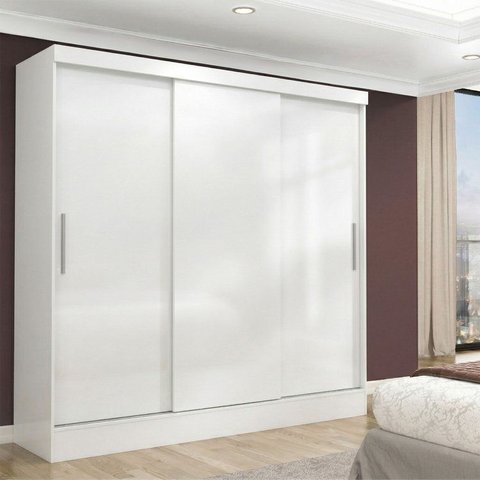 Guarda-Roupa Casal 3 Portas 2 Gavetas Istambul Yescasa Branco
