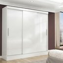 Ver imagem 1 de Guarda-Roupa Casal 3 Portas 2 Gavetas Istambul Yescasa Branco