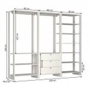 Ver imagem 2 de Guarda-Roupa Modulado Closet 3 Peças com 2 Cabideiros 3 Gavetas e 10 Nichos Yes Preto