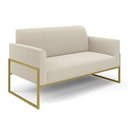 Ver imagem 1 de Sofá 2 Lugares Namoradeira Industrial Alta Dourado Marisa Bouclê Bege D03 - D’Rossi