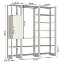 Ver imagem 2 de Guarda-Roupa Modulado Closet com 1 Cabideiro 1 Porta com 2 Prateleiras e 12 Nichos Yes Marrom