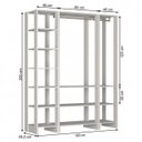 Ver imagem 2 de Closet Modulado 3 Peças 2 Cabideiros e 12 Nichos Yes Branco/Marrom