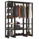 Ver imagem 1 de Guarda-Roupa Modulado Closet 3 Peças 2 Cabideiros e 12 Nichos Yes Preto