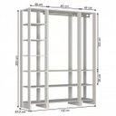 Ver imagem 2 de Guarda-Roupa Modulado Closet 3 Peças 2 Cabideiros e 12 Nichos Yes Preto