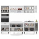 Ver imagem 4 de Armário de Cozinha com Tampo CP07 260cm Pérola Branco Z34 - Mpozenato
