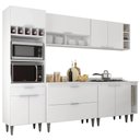 Ver imagem 1 de Armário de Cozinha com Tampo CP07 260cm Pérola Branco Z34 - Mpozenato