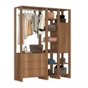 Ver imagem 1 de Guarda-Roupa Modulado Closet com 1 Cabideiro 3 Gavetas 1 Porta com 2 Prateleiras e 10 Nichos Yes Mar