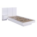 Ver imagem 2 de Cama Suspensa Solteiro com Cabeceira e Mesa de Cabeceira 78/88x188cm CJ074 Branco - Art In Móveis