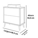 Ver imagem 3 de Gabinete de Banheiro Veneto com Cuba 80cm Pistache/freijo - Mgm