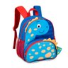 Mochila Escolar Infantil Dino Clio Pets - Azul / Vermelho - 1