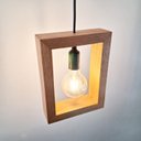 Ver imagem 6 de Luminária Teto Pendente Madeira Maciça Retângulo Minimalista