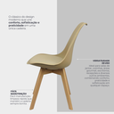 Ver imagem 3 de Cadeira 136S Saarinen Wood Nude Kit 4 Uni