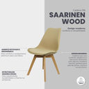 Ver imagem 2 de Cadeira 136S Saarinen Wood Nude Kit 4 Uni