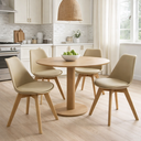 Ver imagem 1 de Cadeira 136S Saarinen Wood Nude Kit 4 Uni