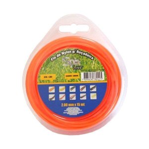 Fio de Nylon 15 Metros 2,00mm Redondo para Roçadeira Spin Blister Vulcan