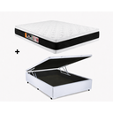 Ver imagem 1 de Cama Box Bau Casal Branco Colchão Casal Black e White Air Double Face D45 138x188 - Castor