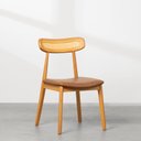 Ver imagem 7 de Conjunto Mesa Jantar Square Louro Freijó - 88cm + 2 Cadeiras Dalí Encosto Palha Larga Assento PU - C