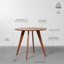 Ver imagem 3 de Conjunto Mesa Jantar Square Louro Freijó - 88cm + 2 Cadeiras Dalí Encosto Palha Larga Assento PU - C
