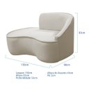 Ver imagem 5 de Kit Divã Recamier Orgânico Marrocos 150cm Lado Esquerdo e 1 Poltronas Amore Linho
