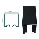 Ver imagem 5 de Kit Porta Madeira Frisada 4000 - 90x210 + Trilho Correr 1,80 Preto + Brinde