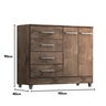 Cômoda Armário Gabinete Gaveteiro Quarto 4 Gavetas 2 Portas:chocolate - 5