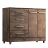 Cômoda Armário Gabinete Gaveteiro Quarto 4 Gavetas 2 Portas:chocolate - 1