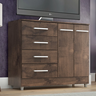 Cômoda Armário Gabinete Gaveteiro Quarto 4 Gavetas 2 Portas:chocolate - 2
