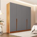 Ver imagem 1 de Guarda Roupa Casal com 4 Portas e 4 Gavetas 240824 Linha Porto Politorno Móveis