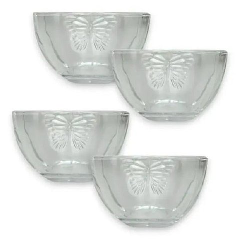 Conjunto 4 Bowls de Vidro 350 Ml Butterfly - Wolff
