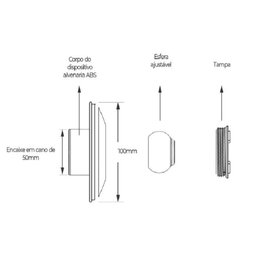 Dispositivo de Retorno Ajustável para Piscina de Alvenaria Brustec em Abs - 6