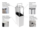Ver imagem 6 de Lixeira Inox Slim 6,5L Calha Úmida com Tampa Articulada Escovada